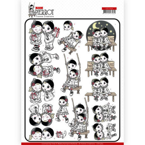 Yvonne Creations CD11465 - 10 stuks knipvellen - Yvonne Creations - Petit Pierrot - Happy Together