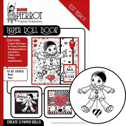 Yvonne Creations YCPD001 - Paper Doll Book - Yvonne Creations - Petit Pierrot