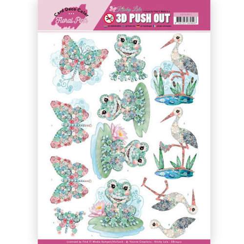 Yvonne Creations SB10412 - 3D Uitdrukvel - Yvonne Creations - Floral Pink (Kitschy Lala) - Kitschy Frog
