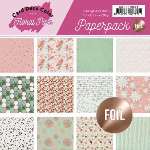 Yvonne Creations CDCPP10001 - Foiled Papierpak - Yvonne Creations - Floral Pink