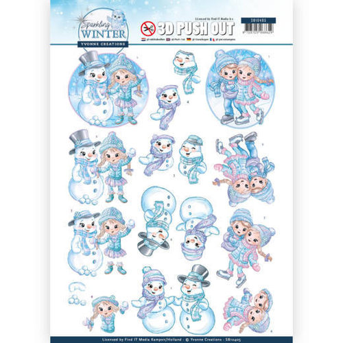 Yvonne Creations SB10405 - 3D Uitdrukvel - Yvonne Creations - Sparkling Winter - Winterfun