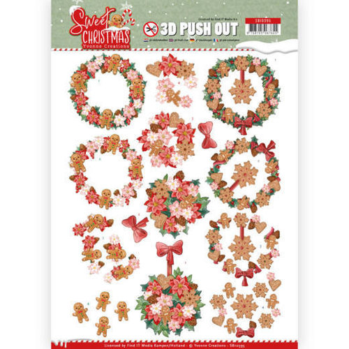 Yvonne Creations SB10395 - 3D Uitdrukvel - Yvonne Creations - Sweet Christmas - Sweet Wreaths