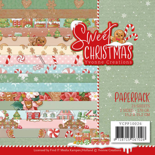 Yvonne Creations YCPP10026 - Papierpak - Yvonne Creations - Sweet Christmas