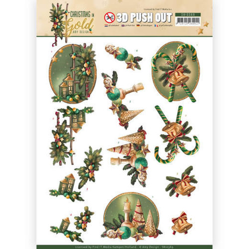 Amy Design SB10369 - 3D Uitdrukvel - Amy Design - Christmas in Gold - Lanterns in Gold