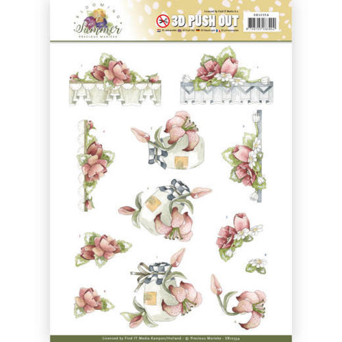 Precious Marieke SB10354 - Uitdrukvel - Precious Marieke - Blooming Summer - Red Summer Flowers