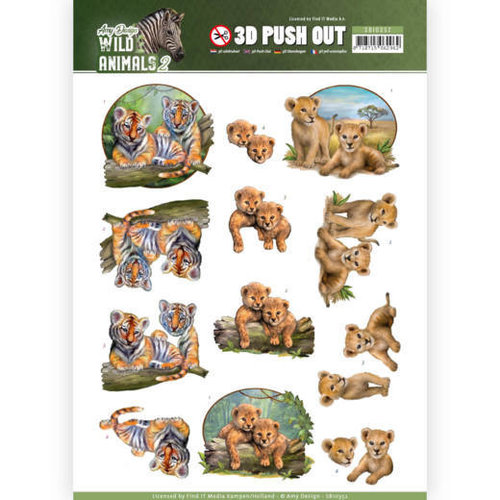 Amy Design SB10352 - 3D Uitdrukvel - Amy Design - Wild Animals 2 - Twins