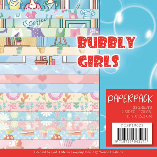 Yvonne Creations YCPP10023 - Papierpak - Yvonne Creations - Bubbly Girls