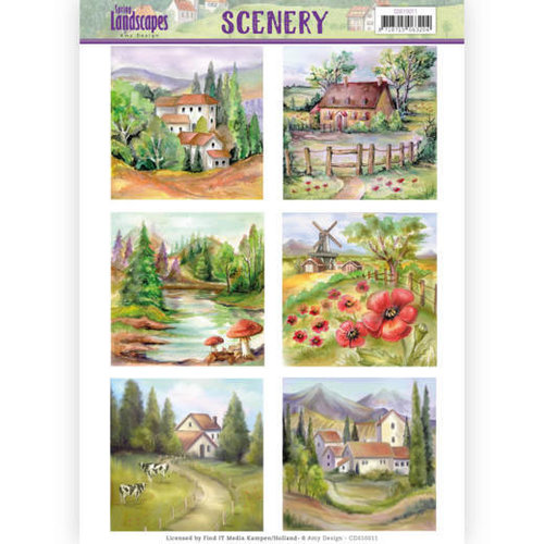 Jeanines Art CDS10011 - Die Cut Topper - Scenery  Amy Design - Spring Landscapes 2