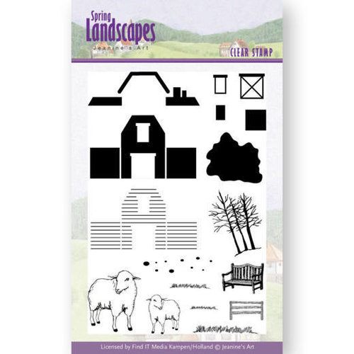 Jeanines Art JACS10025 - Stempel - Jeanines Art- Spring Landscapes Farm