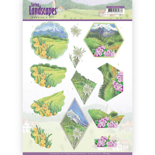 Jeanines Art CD11293 - 10 stuks knipvellen - Jeanines Art- Spring Landscapes - Mountains