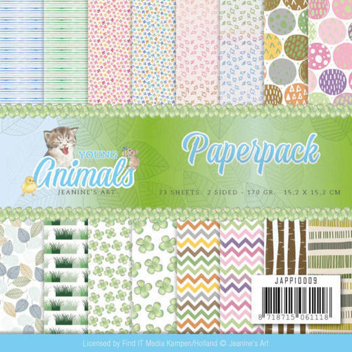 Jeanines Art JAPP10009 - Papierpak - Jeanines Art- Young Animals