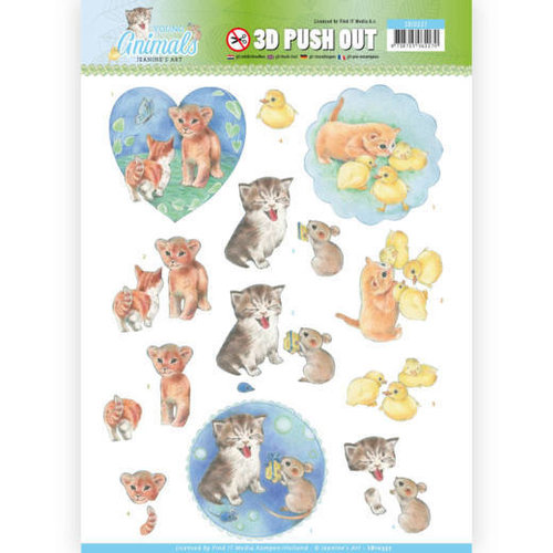 Jeanines Art SB10337 - 3D Uitdrukvel - Jeanines Art- Young Animals - Kittens