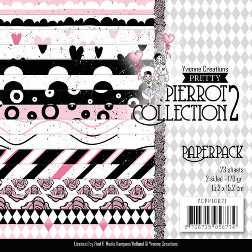 Yvonne Creations YCPP10021 - Papierpak - Yvonne Creations- Pretty Pierrot 2