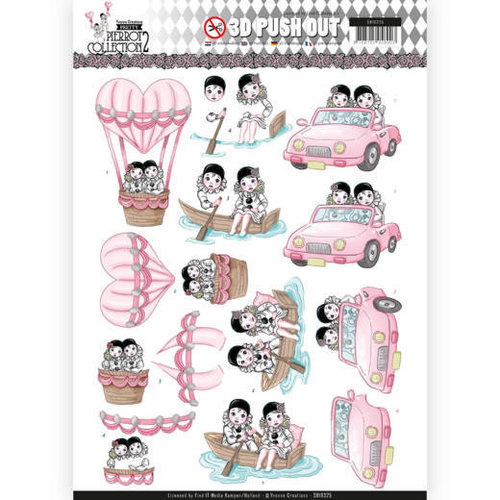 Yvonne Creations SB10325 - 3D Uitdrukvel - Yvonne Creations- Pretty Pierrot 2 - Car Trip