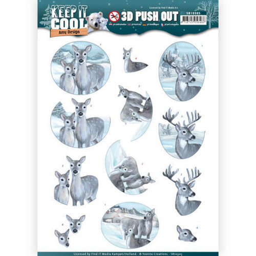 Amy Design SB10305 - 3D Uitdrukvel - Amy Design - Keep it Cool - Cool Deers