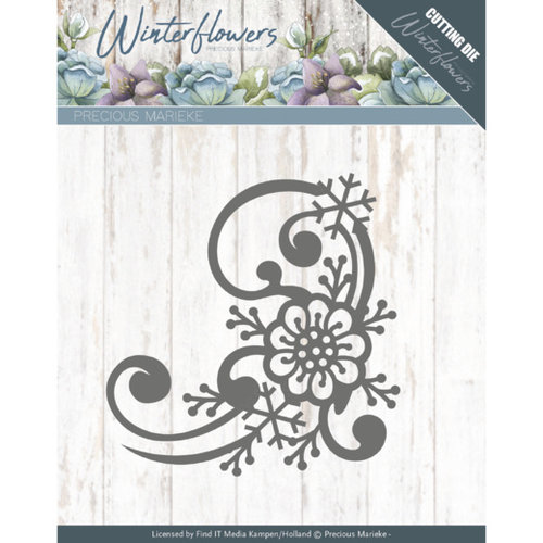 Precious Marieke PM10144 - Mal - Precious Marieke - Winter Flowers - Snowflake flower corner