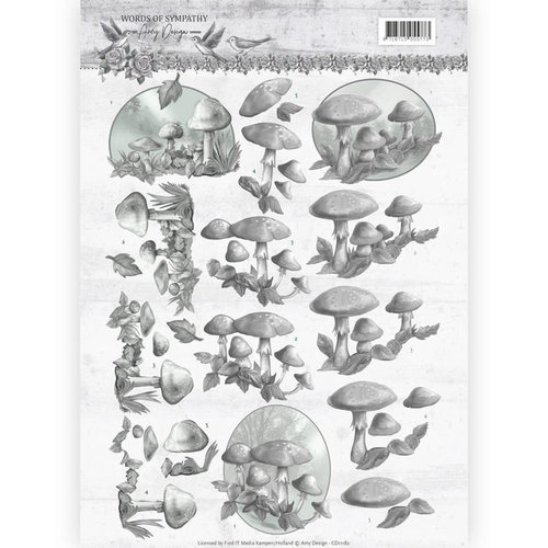 Amy Design CD11182 - 10 stuks knipvellen - Amy Design - Words of Sympathy - Sympathy Forest