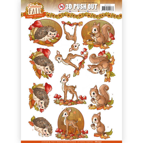 Yvonne Creations SB10290 - Uitdrukvel - Yvonne Creations - Fabulous Fall - Fabulous Animals