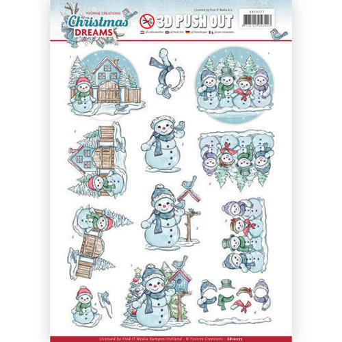 Yvonne Creations SB10277 - 3D Uitdrukvel - Yvonne Creations - Christmas Dreams - Snowman