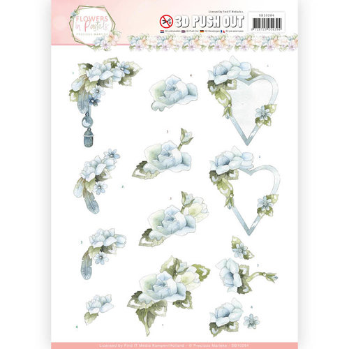 Precious Marieke SB10284 - Uitdrukvel - Precious Marieke - Flowers in Pastels - Blue Dreams