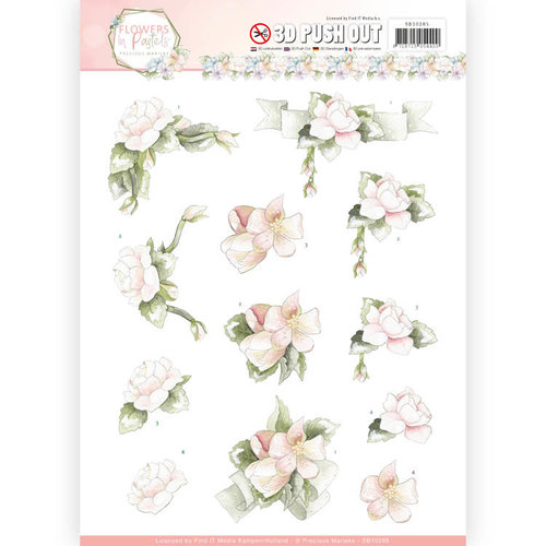 Precious Marieke SB10285 - Uitdrukvel - Precious Marieke - Flowers in Pastels - Believe in Pink