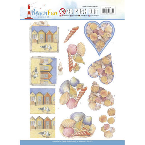 Jeanines Art SB10273 - Uitdrukvel - Jeanines Art- Beach Fun - Seashells