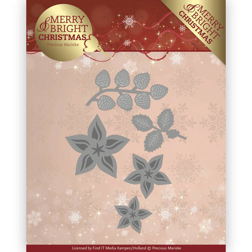 Precious Marieke PM10132 - Mal - Precious Marieke - Merry and Bright Christmas - Christmas Florals