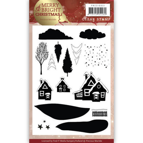 Precious Marieke PMCS10031 - Clear Stamp - Precious Marieke - Merry and Bright Christmas - Christmas House