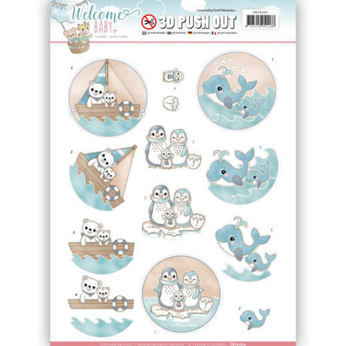 Yvonne Creations SB10265 - 3D Uitdrukvel - Yvonne Creations - Welcome Baby - By The Sea