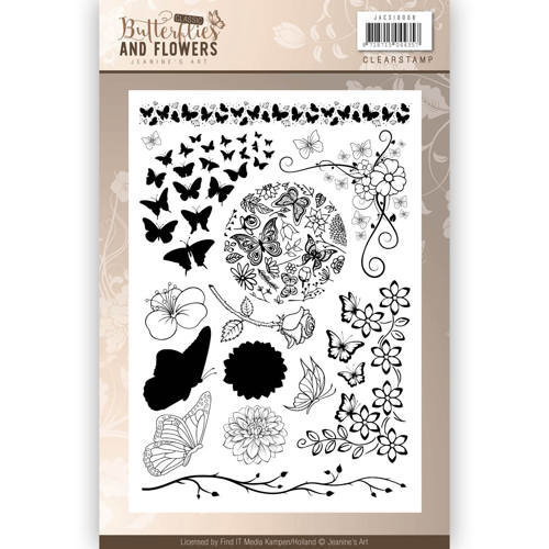 Jeanines Art JACS10008 - Stempel - Jeanines Art - Classic Butterflies and Flowers