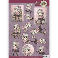 CD10995 - 10 stuks knipvellen - Lilly Luna - Beautiful in pink