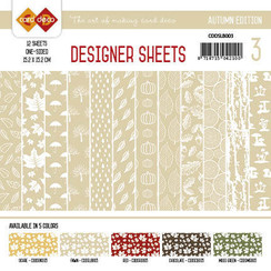 CDDSLB003 - Card Deco - Designer Sheets - Autumn Colors-lichtbruin