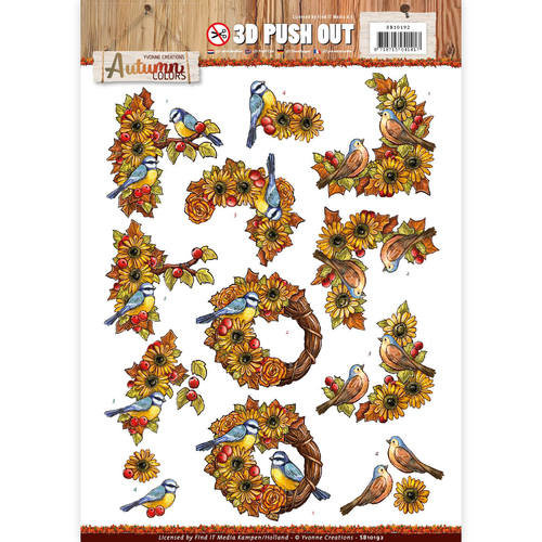 Yvonne Creations SB10192 - Uitdrukvel - Yvonne Creations - Autumn Colors-Birds