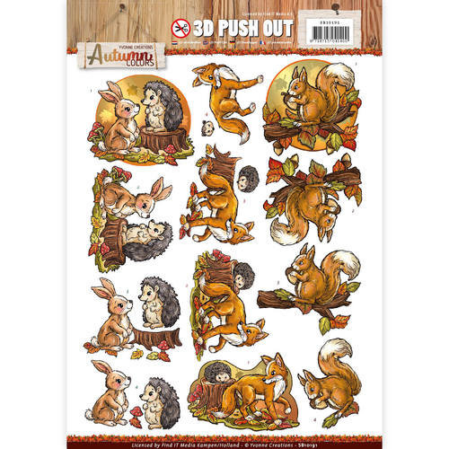 Yvonne Creations SB10191 - Uitdrukvel - Yvonne Creations - Autumn Colors-Animals