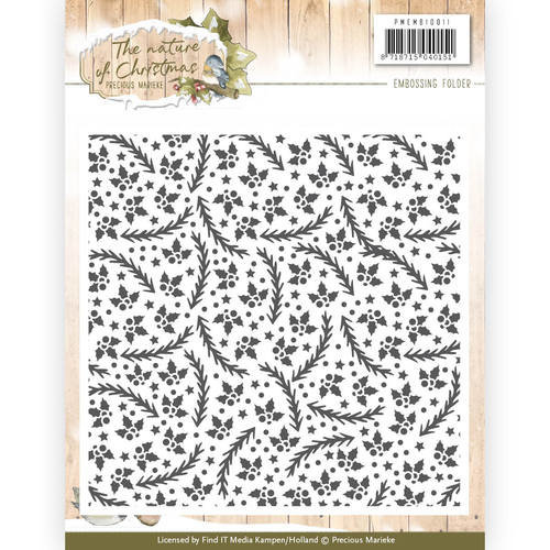 Precious Marieke PMEMB10011 - Precious Marieke - Embossingfolder - The nature of Christmas