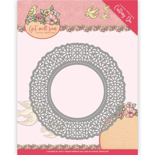 Yvonne Creations YCD10101 - Mal - Yvonne Creations - Get Well Soon - Flower Doily