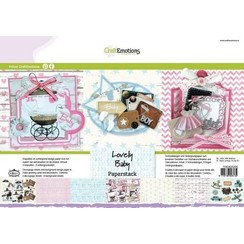 118040/0206 - CraftEmotions Paper stack Lovely Baby 11 vel A4