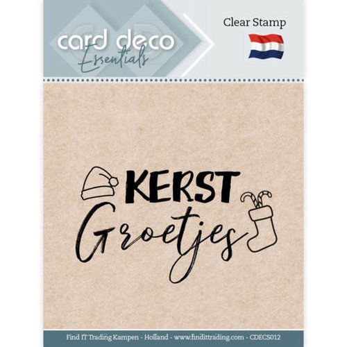 Card Deco CDECS012 - Card Deco Essentials - Clear Stamps - Kerst Groetjes