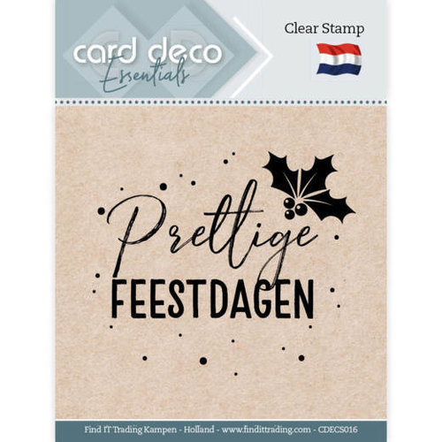 Card Deco CDECS016 - Card Deco Essentials - Clear Stamps - Prettige Feestdagen