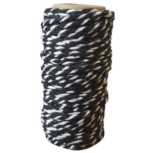 Card Deco CDEBT001 - Card Deco Essentials - Bakers Twine black/white 