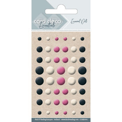 CDEED001 - Card Deco Essentials - Enamel Dots Black White and Red