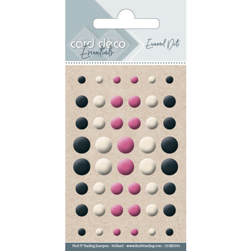 Card Deco CDEED001 - Card Deco Essentials - Enamel Dots Black White and Red