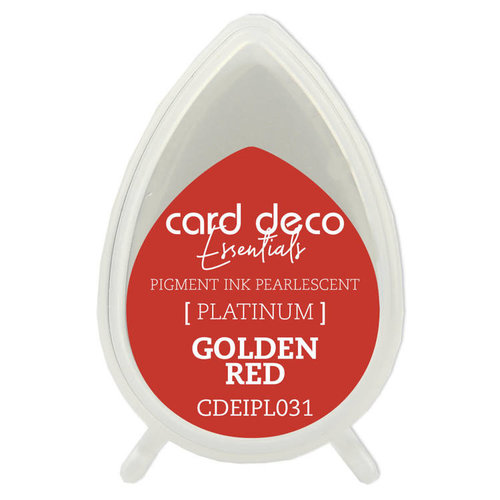 Card Deco CDEIPL031 - Card Deco Essentials Fast-Drying Pigment Ink Pearlescent Golden Red