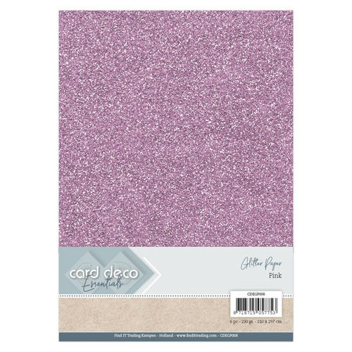 Card Deco CDEGP008 - Card Deco Essentials Glitter Paper Pink