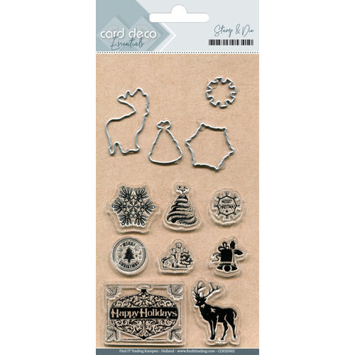 Card Deco CDESD002 - Clear stamps & Cutting Die