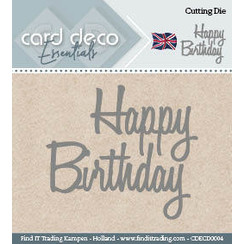 CDECD0004 - Card Deco Cutting Dies- Happy Birthday