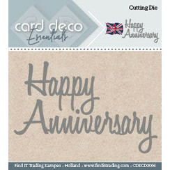 CDECD0006 - Card Deco Cutting Dies- Happy Anniversary