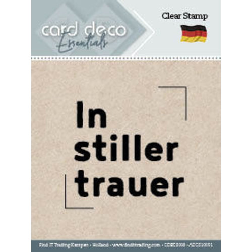 Card Deco CDECS008 - ADCS10051 - In Stiller Trauer - Textstamp