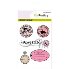 CRE0049 - CraftEmotions clearstamps A6 - stempels en label High Tea Rose