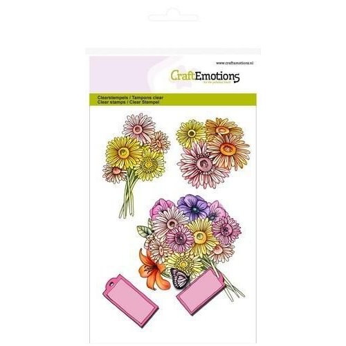 CraftEmotions CRE0052 - CraftEmotions clearstamps A6 - Boeket Botanical Summer